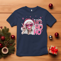 Christmas Couple Matching T Shirt Pink Mrs Claus Ho Ho Ho - Wonder Print Shop