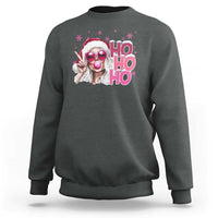 Christmas Couple Matching Sweatshirt Pink Mrs Claus Ho Ho Ho - Wonder Print Shop