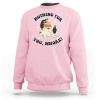 Funny Black Santa Retro Sweatshirt Nothing For You Whore Christmas Joke Gift - Wonder Print Shop