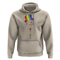 LGBTQ Christmas Hoodie Rainbow Gay Pride Holiday Snowman