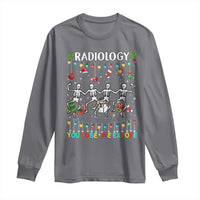 Christmas Radiologic Technologist Long Sleeve Shirt Radiology You Pose We Expose Dancing Skeletons Dance Xray Rad Tech