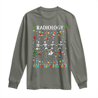 Christmas Radiologic Technologist Long Sleeve Shirt Radiology You Pose We Expose Dancing Skeletons Dance Xray Rad Tech