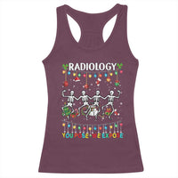 Christmas Radiologic Technologist Racerback Tank Top Radiology You Pose We Expose Dancing Skeletons Dance Xray Rad Tech