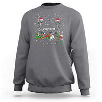 Funny Christmas Nurse Sweatshirt Ortho Squad Dancing Skeleton Orthopedics PICU Icu Nurse Rn Crew - Wonder Print Shop
