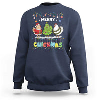 Christmas Chickens Sweatshirt Lover Gift Farm Gift Merry Chickmas - Wonder Print Shop