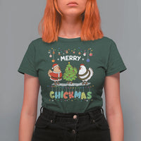 Christmas Chickens T Shirt For Women Lover Gift Farm Gift Merry Chickmas - Wonder Print Shop