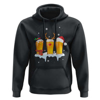 Funny Christmas Beer Hoodie Reindeer Santa Drinking Lovers