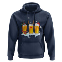 Funny Christmas Beer Hoodie Reindeer Santa Drinking Lovers