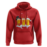 Funny Christmas Beer Hoodie Reindeer Santa Drinking Lovers