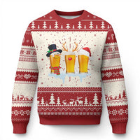 Funny Beer Ugly Christmas Sweater Reindeer Santa Drinking Lovers - Wonder Print Shop