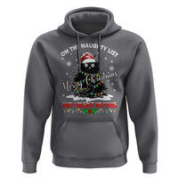 Cat Christmas Hoodie On The Naughty List And I Regret Nothing