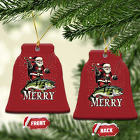 Fishing Gifts Christmas Ornament Merry Fisherman Santa Claus Fish Fishing Rod - Wonder Print Shop