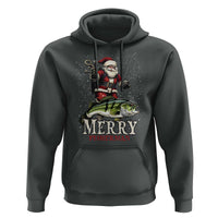 Fishing Christmas Gifts Hoodie Merry Fisherman Santa Claus Fish Fishing Rod