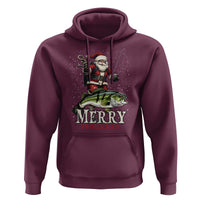 Fishing Christmas Gifts Hoodie Merry Fisherman Santa Claus Fish Fishing Rod