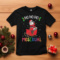 LGBTQ Christmas T Shirt Ho Ho Ho Mosexual Slay Santa LGBT Rainbow Pun Gay Pride - Wonder Print Shop