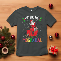 LGBTQ Christmas T Shirt Ho Ho Ho Mosexual Slay Santa LGBT Rainbow Pun Gay Pride - Wonder Print Shop