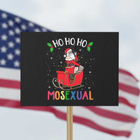 LGBTQ Christmas Protest Sign Ho Ho Ho Mosexual Slay Santa LGBT Rainbow Pun Gay Pride - Wonder Print Shop