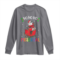 LGBTQ Christmas Long Sleeve Shirt Ho Ho Ho Mosexual Slay Santa LGBT Rainbow Pun Gay Pride