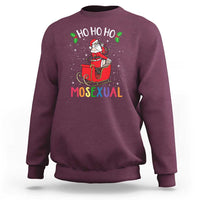 LGBTQ Christmas Sweatshirt Ho Ho Ho Mosexual Slay Santa LGBT Rainbow Pun Gay Pride - Wonder Print Shop