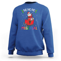 LGBTQ Christmas Sweatshirt Ho Ho Ho Mosexual Slay Santa LGBT Rainbow Pun Gay Pride - Wonder Print Shop