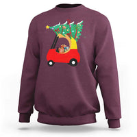 Christmas Kids Sweatshirt Red Car Tree Cute Xmas Toddler Boys - Wonder Print Shop