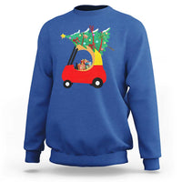 Christmas Kids Sweatshirt Red Car Tree Cute Xmas Toddler Boys - Wonder Print Shop