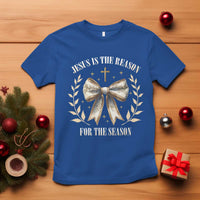 Jesus is the Reason T Shirt Xmas Jesus Lover Religious Christmas Coquette Bow - Wonder Print Shop