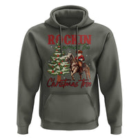 Western Christmas Hoodie Vintage 90s Cowboy Santa Claus Xmas Tree