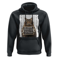 Funny Cat Christmas Hoodie Mugshot I Knocked Down The Xmas Tree
