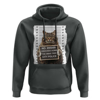 Funny Cat Christmas Hoodie Mugshot I Knocked Down The Xmas Tree