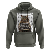 Funny Cat Christmas Hoodie Mugshot I Knocked Down The Xmas Tree