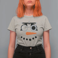Christmas Optometry T Shirt For Women Funny Snowman Optometrist Eye Doctor Ophthalmologist - Wonder Print Shop