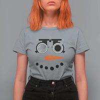 Christmas Optometry T Shirt For Women Funny Snowman Optometrist Eye Doctor Ophthalmologist - Wonder Print Shop