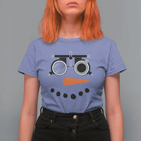 Christmas Optometry T Shirt For Women Funny Snowman Optometrist Eye Doctor Ophthalmologist - Wonder Print Shop