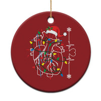 Xmas Cardiac Nurse Christmas Ornament Anatomical Xmas Heart Anatomy - Wonder Print Shop