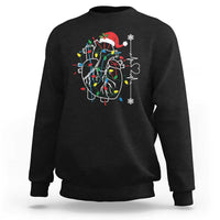 Christmas Cardiac Nurse Sweatshirt Anatomical Xmas Heart Anatomy - Wonder Print Shop