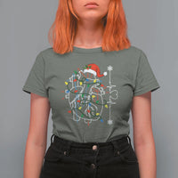 Christmas Cardiac Nurse T Shirt For Women Anatomical Xmas Heart Anatomy - Wonder Print Shop