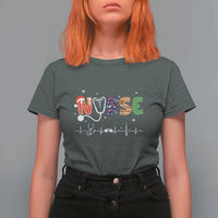 Nurse Christmas T Shirt For Women Nursing RN LPN NP Nicu Xmas Gift - Wonder Print Shop