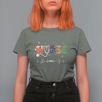 Nurse Christmas T Shirt For Women Nursing RN LPN NP Nicu Xmas Gift - Wonder Print Shop
