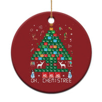 Xmas Chemistry Teacher Christmas Ornament Oh Chemistree Laboratory Lab Tech Teacher Xmas Gift - Wonder Print Shop