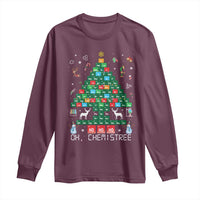 Christmas Chemistry Teacher Long Sleeve Shirt Oh Chemistree Laboratory Lab Tech Teacher Xmas Gift