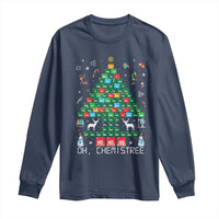 Christmas Chemistry Teacher Long Sleeve Shirt Oh Chemistree Laboratory Lab Tech Teacher Xmas Gift