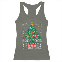 Christmas Chemistry Teacher Racerback Tank Top Oh Chemistree Laboratory Lab Tech Teacher Xmas Gift