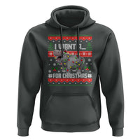 Funny Christmas Hoodie I Want A Hippopotamus For Xmas Moo Deng Ugly Gift