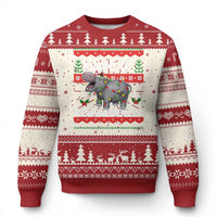Funny Ugly Christmas Sweater I Want A Hippopotamus For Xmas Moo Deng Ugly Gift - Wonder Print Shop