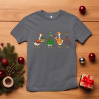 Christmas Ducks T Shirt Funny Animals Farm Lover Gift Xmas Light - Wonder Print Shop