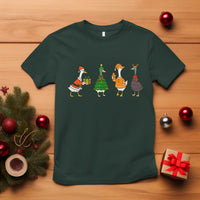 Christmas Ducks T Shirt Funny Animals Farm Lover Gift Xmas Light - Wonder Print Shop