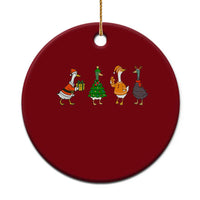 Christmas Ducks Ceramic Ornament Funny Animals Farm Lover Gift Xmas Light - Wonder Print Shop