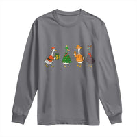 Christmas Ducks Long Sleeve Shirt Funny Animals Farm Lover Gift Xmas Light - Wonder Print Shop