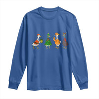 Christmas Ducks Long Sleeve Shirt Funny Animals Farm Lover Gift Xmas Light - Wonder Print Shop